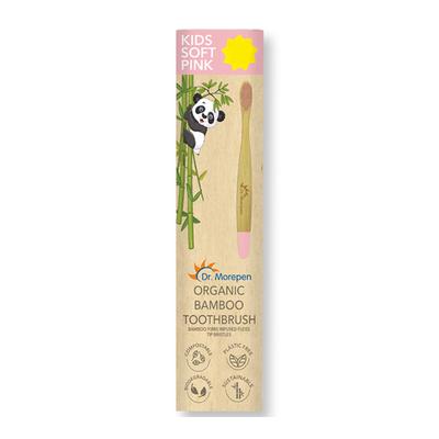 Dr.Morepen Organic Bamboo Kids Pink Toothbrush - Soft 1's - Toothbrushes