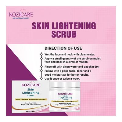 Kozicare Skin Whitening Scrub 100 gm - Scrubs & Exfoliants