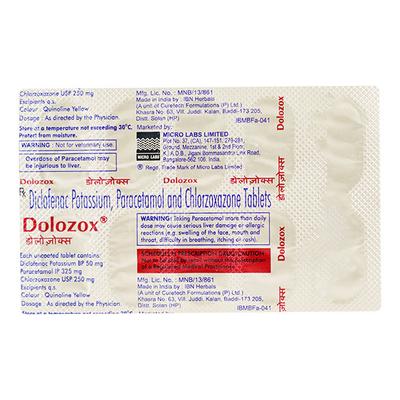 Dolozox Tablet 10'S - Muscle Spasm-Mus