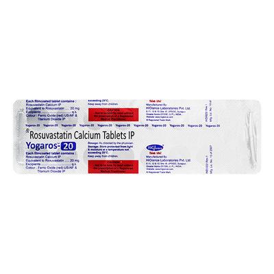 YOGAROS 20mg Tablet 15's - High Cholesterol-Dys