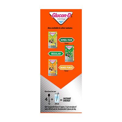Glucon-D Instant Energy Powder - Tangy Orange (Refill) 200 gm - Energy Drinks