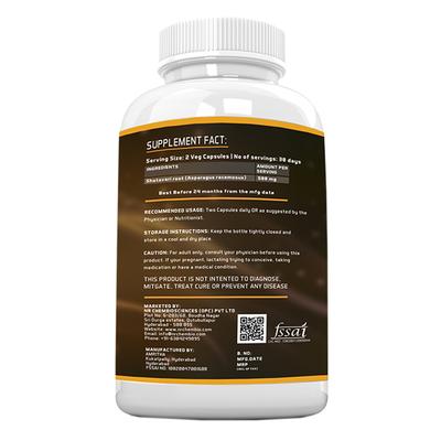 Neurapid Shatavari 500 mg Veg Capsule 60's - Herbal Dietary Supplement