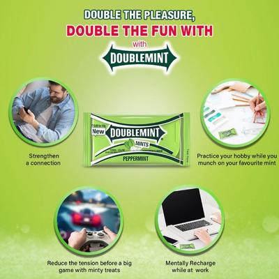 Doublemint Mints - Peppermint (Pack of 15 x 4.8 gm) - Nutritional Bars