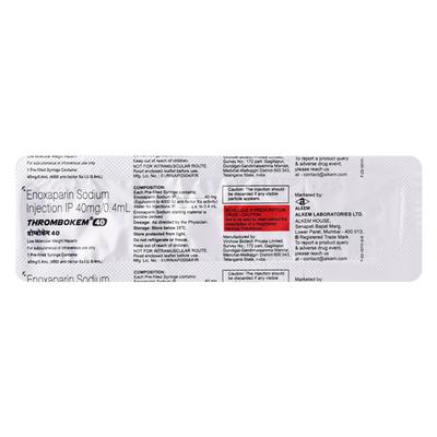 THROMBOKEM 40 Injection 1's - Blood Clot-Ant