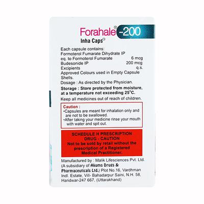 FORAHALE 200 Inhalation Capsule 30's - Asthma/COPD-Ast