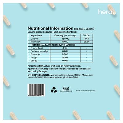 Hera Pregnancy Care Capsule Bundle (Prenatal Multivitamin + Calcium Core + Omega One) - Women Health