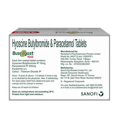 Buscogast Plus Tablets 10's - Indigestion/Constipation