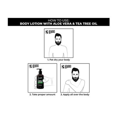 Beardo Body Lotion - Tea Tree & Aloe Vera 300 ml - Lotions & Creams