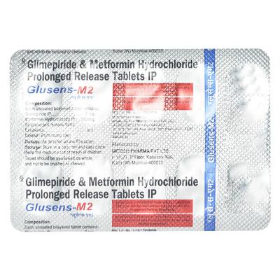 Glusens M 2mg/500mg Tablet 10'S - Diabetes-Ant