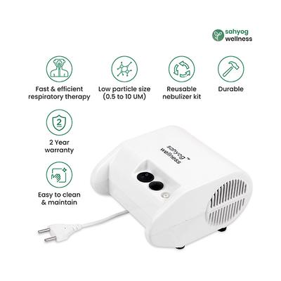 Sahyog Wellness Piston Compressor Nebulizer for Children & Adults with Flow Adjuster - Nebulizer & Vaporizer