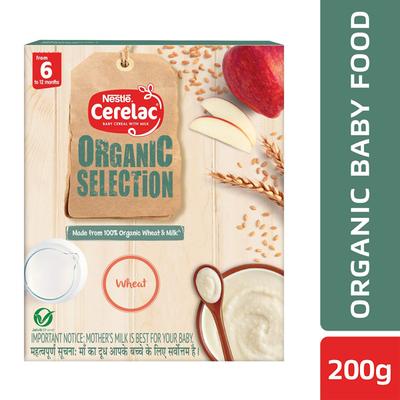 Nestle Cerelac Organic Selection (6 to 12 Months) Powder 200 gm - Wheat (Refill Pack) - Baby And Infant Supplements
