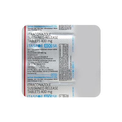 Itaspor SR 400mg Tablet 4'S - Fungal Infections-Anf