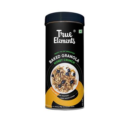 True Elements Baked Granola Honey Crunch 450 gm - Nutritional Bars