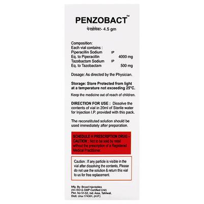 PENZOBACT Injection 4.5gm - Bacterial Infections-Pen