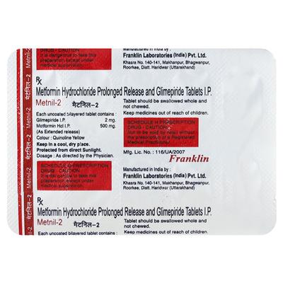 METNIL 2 Tablet 10's - Diabetes-Ant