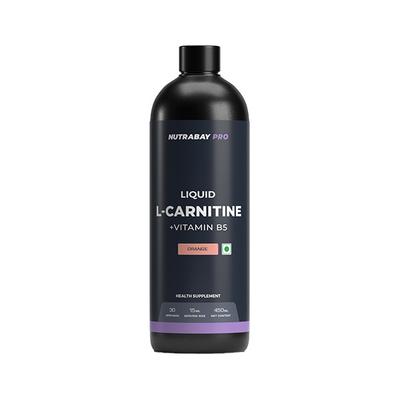 Nutrabay Pro L Carnitine +Vitamin B5 Liquid - Orange 450 ml - Amino Acids