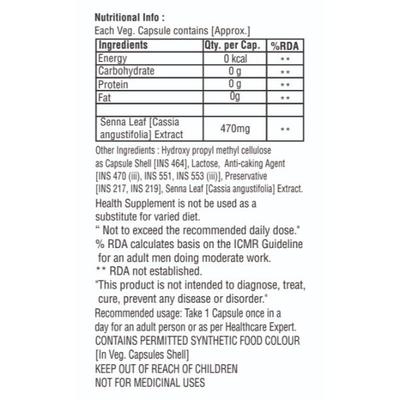 Millennium Herbal Care Nutrigrow Senna Leaf Veg Capsule 60's - Herbal Dietary Supplement
