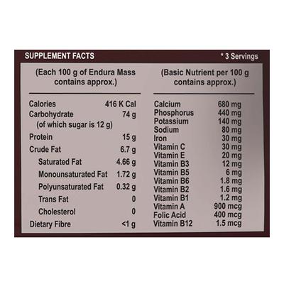 Endura Mass Weight Gain Powder - Cappuccino Flavour 907 gm - Weight Gain