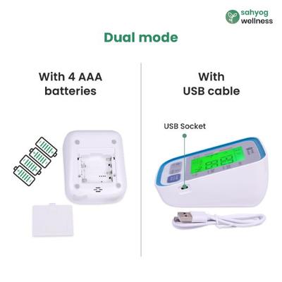 Sahyog Wellness Fully Automatic Upper Arm Digital Blood Pressure Monitor Machine with 3 Color Display - Blood Pressure Monitor Device