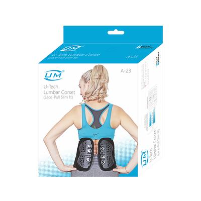 UM U-Tech Lumbar Corset Lace - Pull Slim Fit (A23) (L) - Back/Abdomen Supports