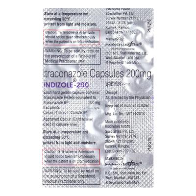 Indizole 200mg Capsule 4'S - Fungal Infections-Anf