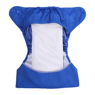 Bumberry Reusable Diaper Cover with 1 Natural Bamboo Cotton Insert - Deep Blue - Diapers & Wipes