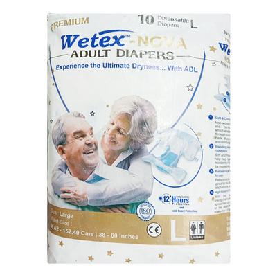 Wetex Nova Premium Adult Diaper (L) 10's - Adult Diapers & Pads