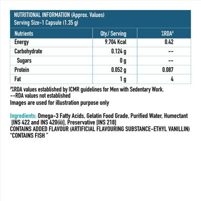 HealthKart Advanced Omega 3 Capsules 60's - Omega Fish Oil Fatty Acids