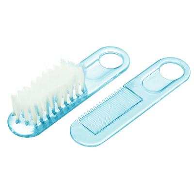 Farlin Comb & Brush Set (0+ Months) - Blue 1's - Baby Grooming