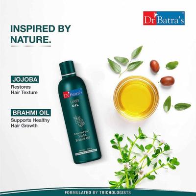 Dr Batra's Hair Fall Control Shampoo 200 ml + Hair Fall Control Serum 125 ml + Hair Oil 200 ml - Hair Treatment