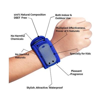 Baby Safety Inc Blue Mosquito Repellent Band (2 Refills + 6 Patches) - Mosquito Repellent