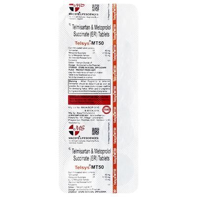 TELSYS MT 50 Tablet 10's - Hypertension-Ana