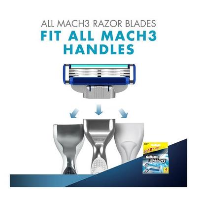 Gillette Mach 3 Cartridges 4's (N) - Razors & Cartridges