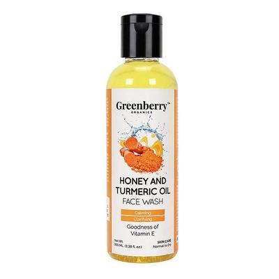 Greenberry Organics Face Wash - Honey & Turmeric Oil 100 ml - Face Wash & Cleansers
