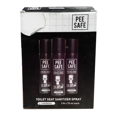 Pee Safe Toilet Seat Sanitizer Spray - Lavender (Pack of 3 x 75 ml) - Toilet Seat Sanitizer