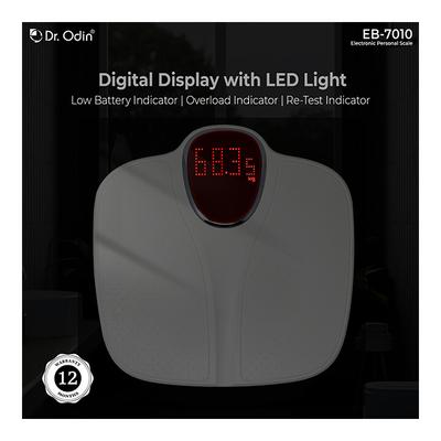 Dr. Odin Electronic Personal Weighing Scale - White (EB-7010) - Weighing Scale