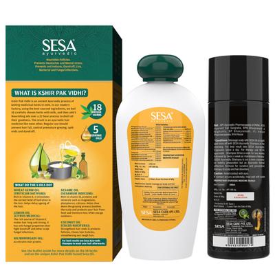 Sesa Hair Combo Pack (Sesa Ayurvedic Oil 200 ml + Sesa Ayurvedic Medicinal Shampoo 200 ml) - Personal Care (Ayush)