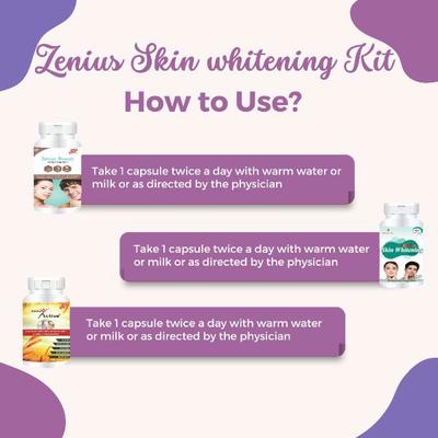Zenius Beauty Capsule 60's + Active+ Capsule 60's + Skin Whitening Capsule 60's 1's - Personal Care (Ayush)