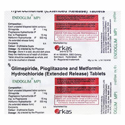ENDOGLIM MP1 Tablet 10's - Diabetes-Ant