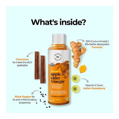Wellbeing Nutrition Organic Apple Cider Vinegar - Flavoured 500 ml - Apple Cider Vinegar - Acv