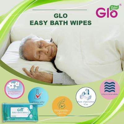 Glo Tislac Easy Bath Wipes 10's - Tissues & Wipes