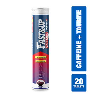 Fast&Up Caffeine Rapid Taurine Effervescent Tablet - Cola Flavour 20's - Workout Essentials