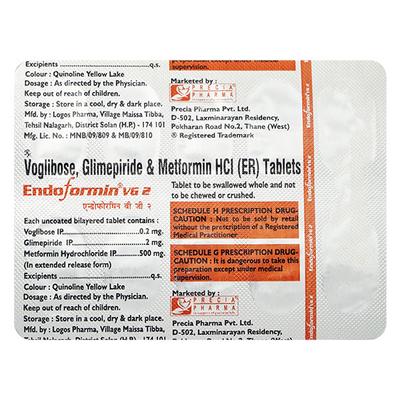 ENDOFORMIN VG 2/500 Tablet 10's - Diabetes-Ant