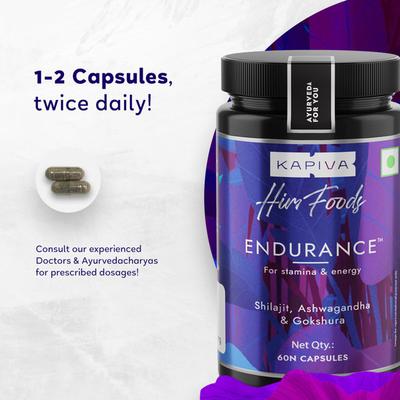 Kapiva Himfoods Endurance Capsule 60 gm (N) - Sexual Healthcare