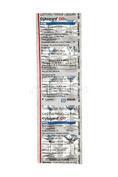 Cytogard OD 60mg Capsule 10'S - Angina