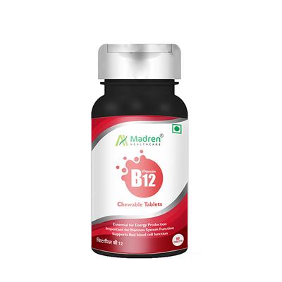Madren Healthcare Vitamin B12 Chewable Tablet 60's - Multi-Vitamins