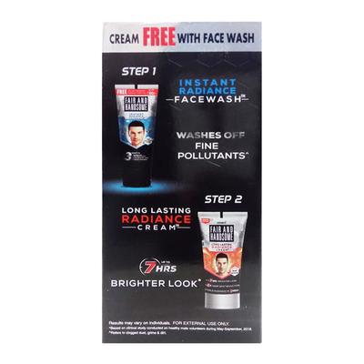 Fair and Handsome Instant Radiance Face Wash 50 gm (Free Long Lasting Radiance Cream 25 gm Worth Rs. 60) - Face Washes