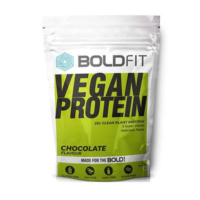 Boldfit Vegan Protein Powder - Chocolate Flavour 500 gm - Protein Drink