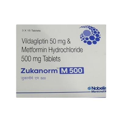 ZUKANORM M 500 Tablet 15's - Diabetes-Ant