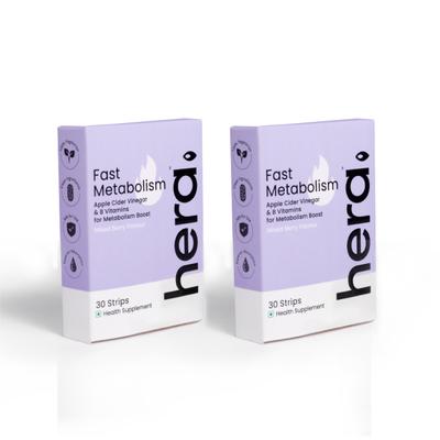 Hera Fast Metabolism Health Supplement Strips - Mixed Berry Flavour (Pack of 2 X 30's) 1's - Multi-Vitamins